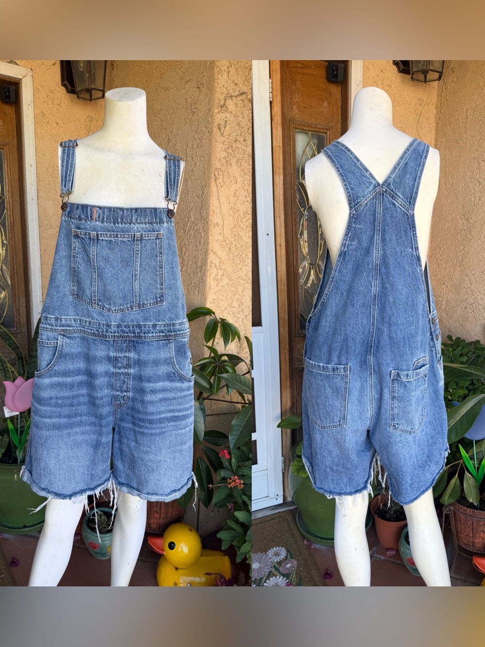 American Eagle Outfitters Denim Overalls LARGE